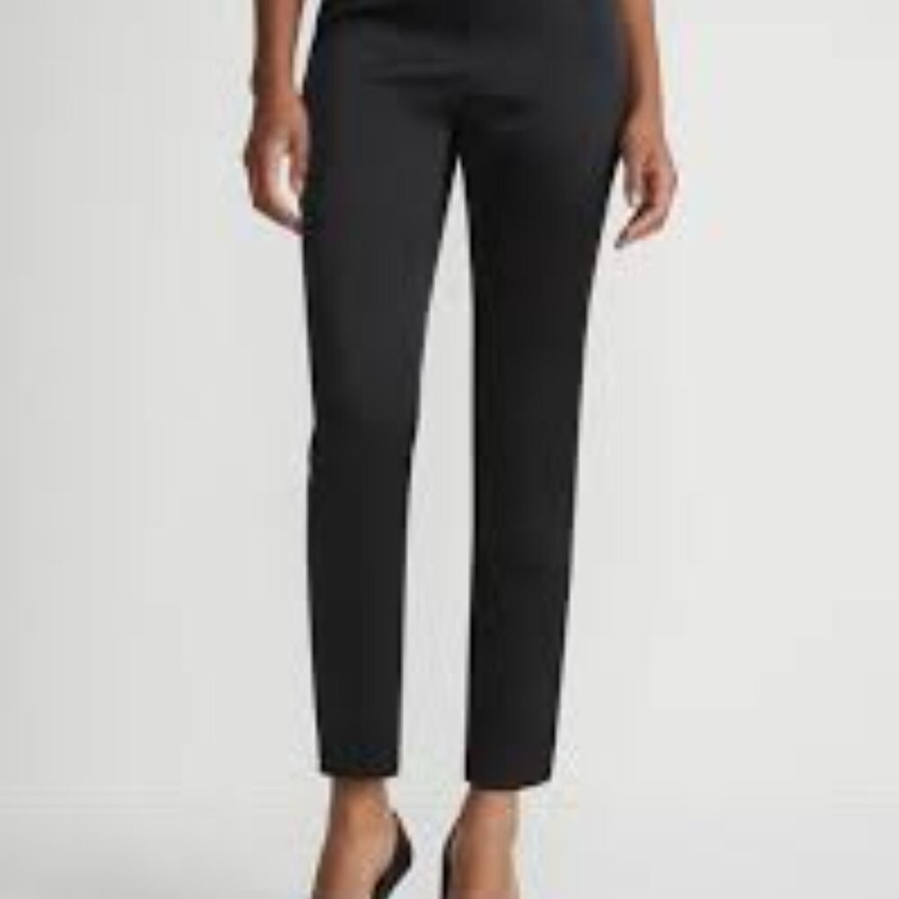 Lafayette 148 New York Stanton Cropped Slit Hem Pants size 4